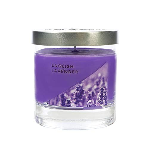Image of WAX LYRICAL Medium Wax Fill Candle English Lavender.Burn Time Approx 50 Hours Jar, Silver