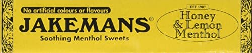 Image of Jakemans Honey & Lemon Flavour - 41g stick pack - Pack of 20 - Soothing menthol sweets - Suitable for vegetarians