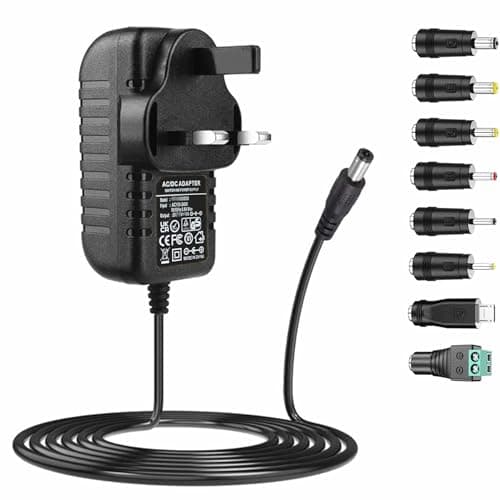 Image of 24V AC adapter DC24V 1A power supply AC230V to DC24V 1000mA 500mA 400mA 200mA 100mA power adapter with 8 changeable DC plugs DC24Volt charger inverter transformer 24V AC-DC adapter