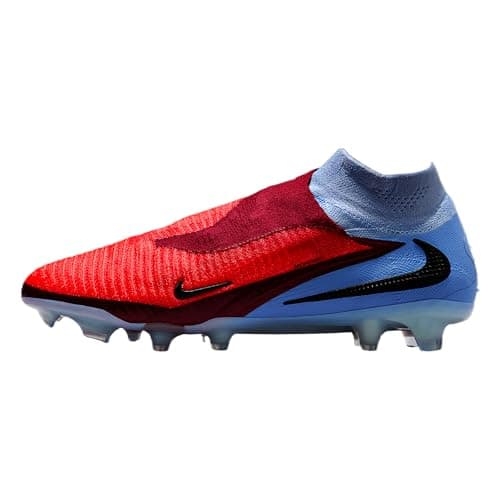 Image of Nike Phantom 6 High Elite Firm Ground Football Boots, Royal Tint Black Bright Crimson, 7.5 UK