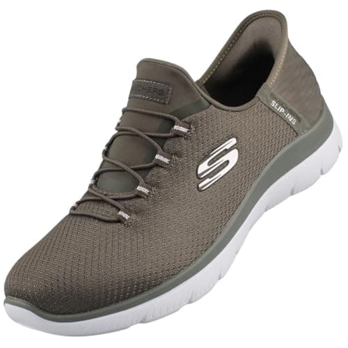 Image of Skechers Womens Slip Ins: Summits Diamond Dream Runners Olive 7 UK