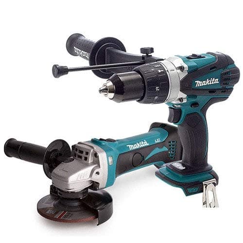 Image of Makita DHP458Z 18V LXT Cordless Combi Drill and DGA452Z 18V Angle Grinder - 18V Combi Drill, 18V Angle Grinder, Power Tools Combo Kit, Makita Drill, 18V Tool Kit