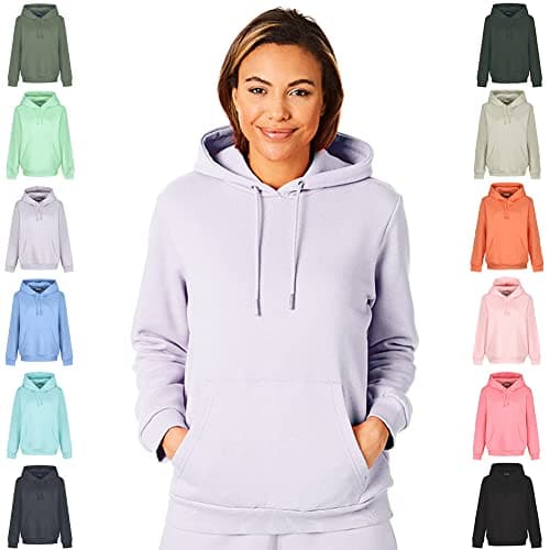 Image of Light & Shade Women’s Fleece Pullover Hoodie with Pocket Soft Hooded Sweatshirt with Drawstring Casual Lounge & Gym Wear (Lavender, XS)