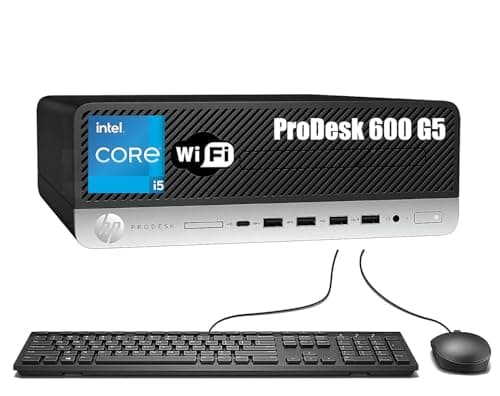 Image of HP ProDesk 600 G5 SFF Desktop Computer PC, Intel Core i3-8100, 8GB RAM, 256GB SSD, WiFi, Bluetooth, US QWERTY Keyboard, Windows 11 Pro (Renewed)