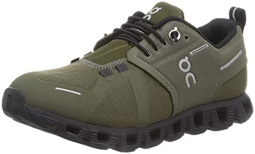 Image of On Womens Cloud 5 Waterproof Textile Synthetic Olive Black Trainers 5 UK