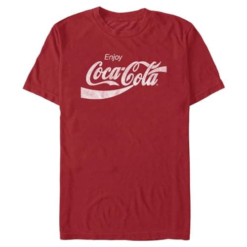 Image of Coca-Cola Men's Coke Classic Vintage Logo T-Shirt, Cardinal, S