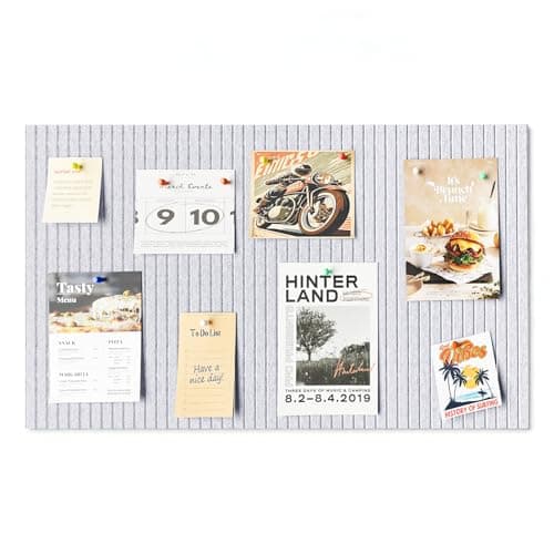 Image of Custom Large Cork Board by Size & Color, Anti-Drilling Felt Material Bulletin Board, Largest 2.4m*1.2m Custom Size Picture Board for Office Living Room Bed Room Wall (Silver Grey, 60x40 cm)