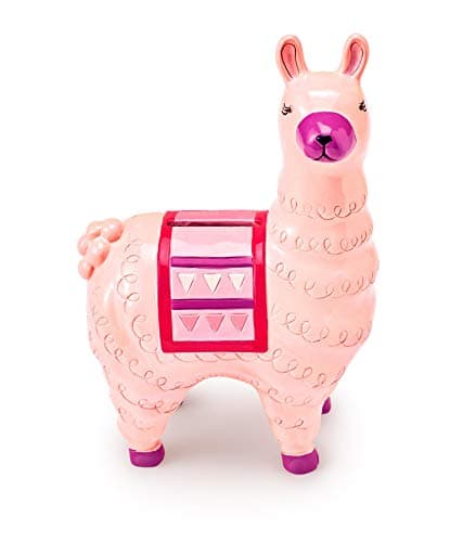 Image of Mousehouse Gifts - Pink Llama Money Box, Llama with Blanket Money Bank for Boys & Girls