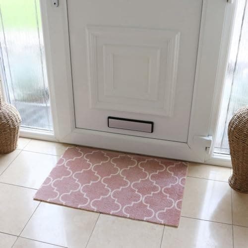 Image of JVL Mega Door Mat 50 x 75 cm, Rose Lattice