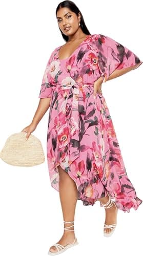 Image of City Chic Women's Citychic Plus Dress Lovers Lane Pr, Size 16, 20