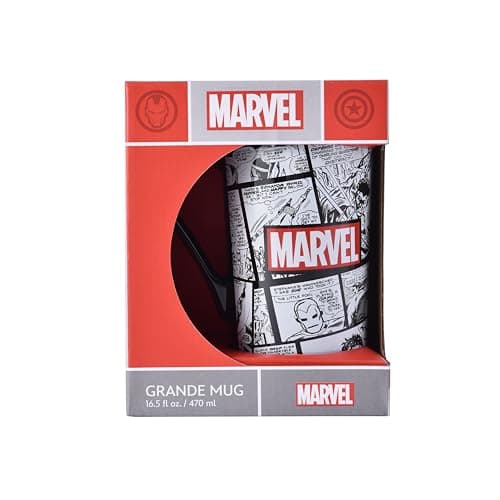 Image of Marvel Characters Hot Chocolate Ceramic Mug 470ml / 16.5oz, Official Licensed Large Superhero Drinkware for Fans