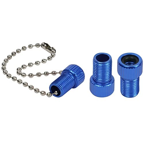 Image of Flintronic Brass Presta Valve Adapter, 3PCS Bike Pump Adapter, Schrader Valve Adapter for Bike-Blue