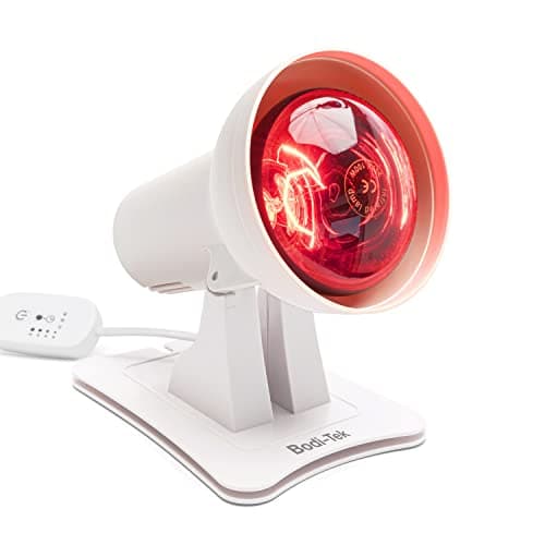Image of Bodi-Tek Infrared Health Heat Lamp with 150W Shatterproof Bulb for Deep Penetrating Soothing Heat, Helps Ease Muscle Aches & Joint Stiffness, Timer & Heat Level Settings