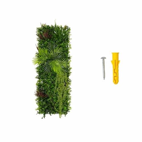 Image of Artificial Plant Wall Panel 50 x 150cm Alina Living Faux Foliage Greenery Tiles Indoor Outdoor Weather & UV Resistant Grass Fence Hedge Privacy Garden Home Décor with Snap & Lock Fixings Bundle