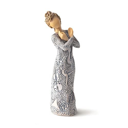 Image of Willow Tree Music Speaks (Lighter Skin), Sculpted Hand-Painted Figure, Blue, 7'' high