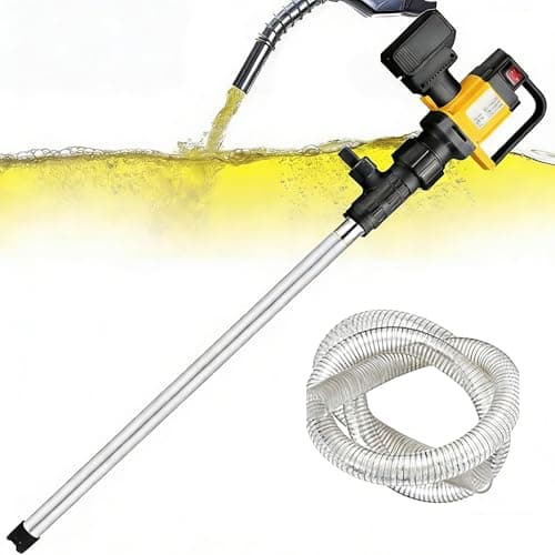 Image of Electric Oil Barrel Pump High-Power 1000W & 130L/min Flow Rate, Battery Operated Viscosity Liquid Transfer, Durable Stainless Steel
