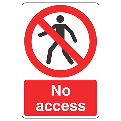 Image of 300mmx400mm No Access Sign Rigid Plastic