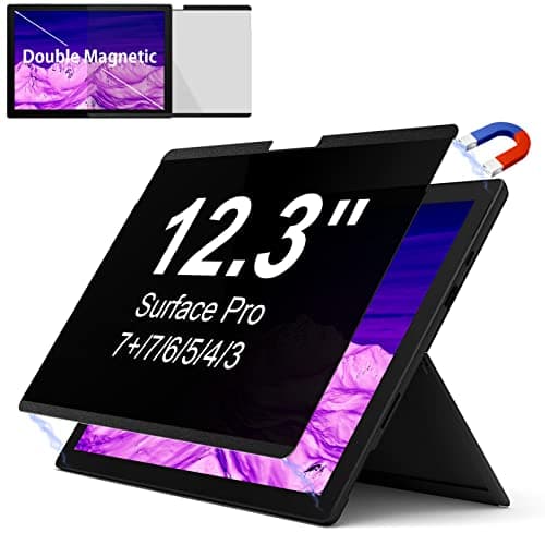 Image of IPROKKO Privacy Screen for Surface Pro 7Plus/7/6/5/4/(12.3 inch), Magnetic Removable Microsoft Surface Privacy Filter, Laptop Anti Glare Blue Light Screen Protector