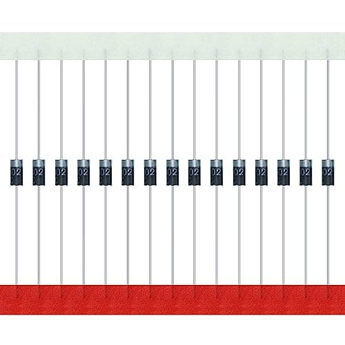 Image of AUKENIEN 1N4002 Diodes 1A 100V IN4002 Rectifier Diode 1 Amp 100 Volt DO-41 Electronic Silicon Axial 4002 Diodo (Pack of 200)