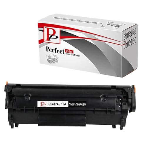 Image of Black PerfectPrint Compatible Toner Cartridges Replace Q2612A for HP Printer 1010 1012 1015 1018 1020 1022 1022n 1022nw 3015 3020 3030 3050 3052 3055 M1005 MFP 12A 1010 1012 1015 1018 1020 1022 1022n 1022nw 3015 3020 12A 3030 3050 3052 3055 M1005 MFP