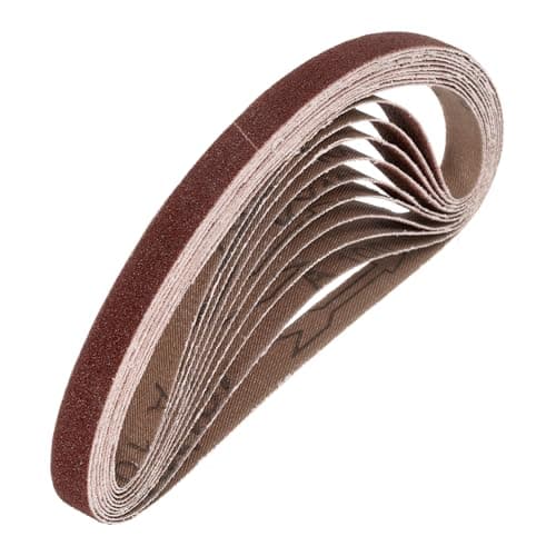 Image of sourcing map 13mm x 457mm Sanding Belts, 20 Pcs 100 Grits Aluminum Oxide Abrasive Belt Sander File Belt for Woodworking, Metal Polishing, Knife Sharpener