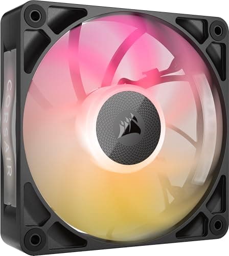 Image of CORSAIR iCUE LINK RX120 MAX RGB 120mm PWM Thick Fan – High-Static Pressure – Magnetic Dome Bearing – Single Fan – Black