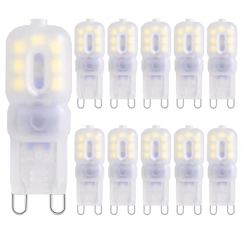 Image of YUANHENLIZ G9 LED Bulbs Cool White Energy Saving Lamp 2.5W-3W Wall Light,360 ° Degree Beam Angle LED Light Bulb, Equivalent 30W Halogen Bulbs, G9 Socket Led Lamp 10 Pack