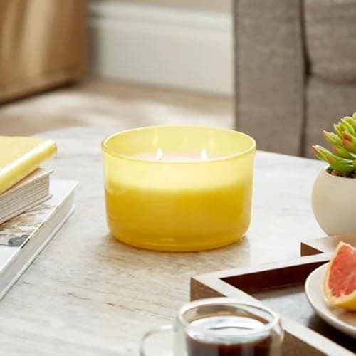 Image of Pineapple & Pomelo Large Multi-Wick Candle – Fresh Bright Fruity Home Fragrance, Even Burn with Strong Scent Throw, Up to 30 Hour Burn Time-M76 (Large Candle)