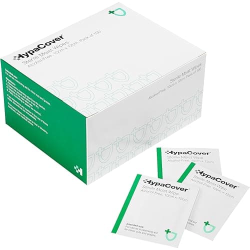 Image of HypaClean Sterile Moist Wound Cleansing Wipes - Alcohol Free (Pack of 100)