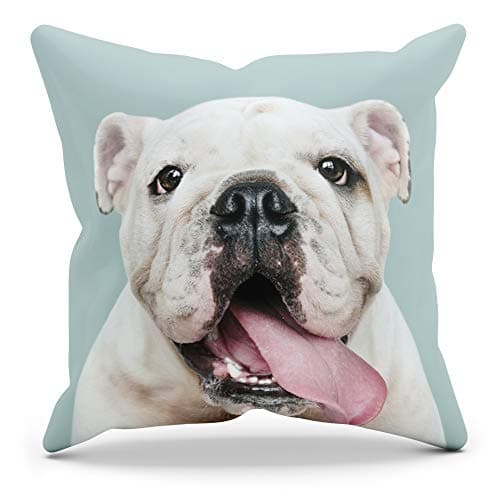 Image of Purple Print House Personalised Pet Picture Cushion - Your Pet Image On A Cushion - Birthday Gift For Him or Her - Dog Cat Rabbit Parrot, Cover & Pad
