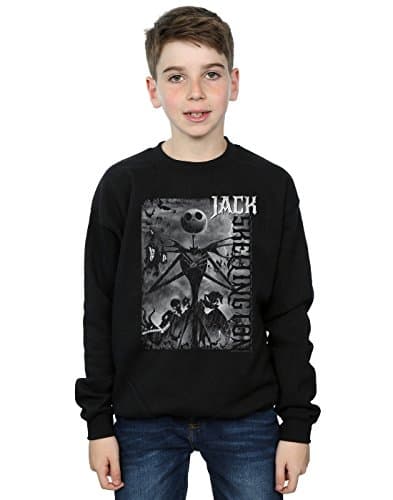 Image of Disney Boys Nightmare Before Christmas Pumpkin King Sweatshirt Black 9-11 Years
