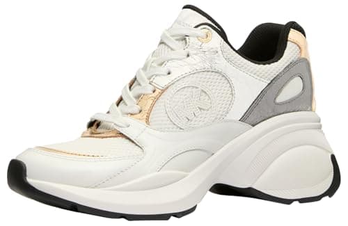 Image of Michael Kors Women's Zuma Trainer Sneaker, Optic White Multi, 8 UK