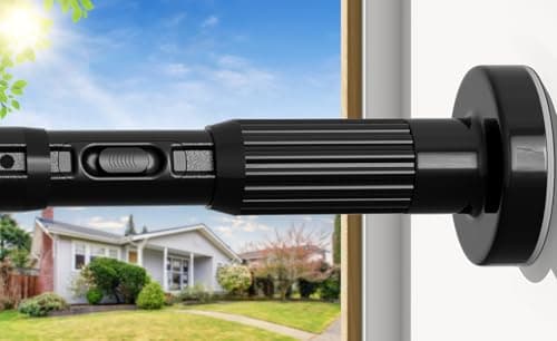 Image of AIZESI Black Shower Curtain Pole 105-302Cm, Extendable Curtain Poles Extra Long Tension Rod, Shower Curtain Rail Room Divider Curtain Rod, No Drill Heavy Duty Tension Rod