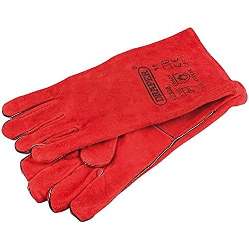 Image of Draper LWG/B Leather Welders Gauntlets, Red