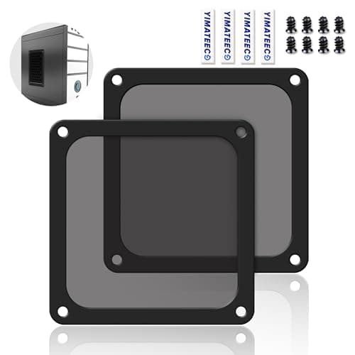 Image of 140mm Dust Filter PC for Computer Cooler/PSU/Routers Nylon 80 Mesh, Magnetic PC Fan Dust Mesh Cooler Filter Dustproof Computer Fan Grills (Nylon, 140 * 140mm, 2pcs, Black)