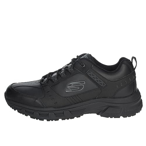 Image of Skechers Men's Oak Canyon - Redwick Trainers, Black Leather Synthetic Textile Black Trim , 10 UK