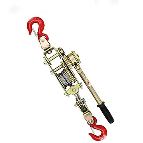Image of SBCGFY Cable Puller Hand Winch - 2/3/4 Ton Power Puller for Vehicle Rescue & Automotive Hoisting with Double Hook,4t