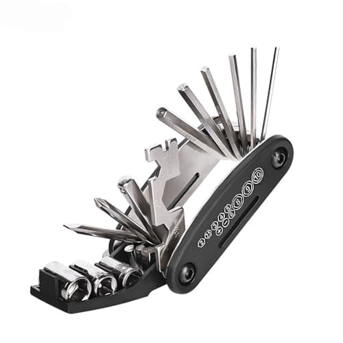 Image of 16-in-1 Bike Multi-Tool, All-in-One Bicycle Repair Kit with Allen Keys, Screwdrivers & Spoke Wrench, Lightweight Portable Mountain Bike Tool for On-The-Go Repairs