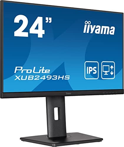 Image of iiyama XUB2493HS-B5 24 Inch IPS LCD with Slim Bezel, 4ms, Full HD 1920x1080,1x HDMI,1 x DisplayPort, 2 x 2W Speakers, 150 mm HA Stand