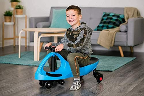 Image of Girls & Boys Swing Wiggle Car Ride On Twist & Go Scooter Car Red Blue Green (Blue) by BSL