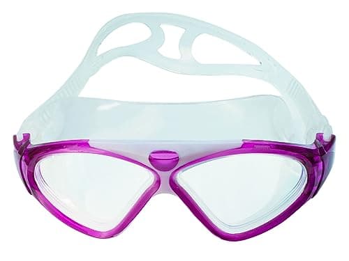 Image of Ioggtser Swim Goggles, Big Frame Wide-Vision Swimming Goggles for Adult Men Women, No Leaking Anti-Fog Pool Goggles with UV Protection 180° Clear Vision (Purple)