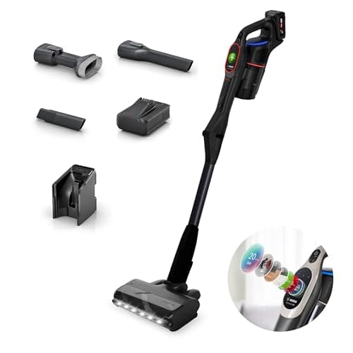 Image of Bosch Unlimited 10 BCS1051GB Cordless Vacuum Cleaner with 100-Minute Runtime, Innovative MicroClean Technology, Including Sensor and TFT Display, Black