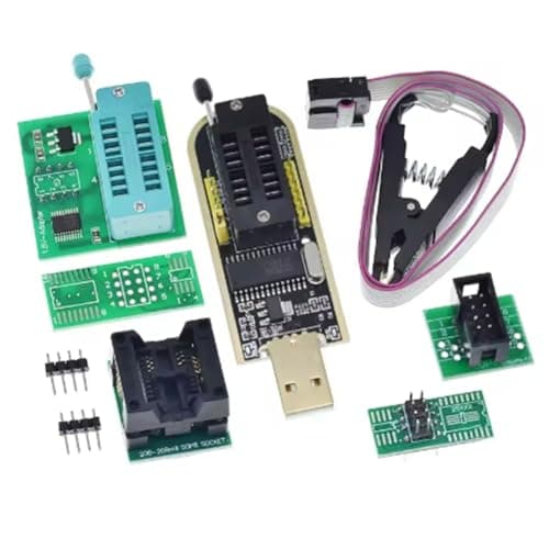 Image of Suoumwa CH341B 24 25 Series EEPROM Flash BIOS USB Programmer Module SOIC8 SOP8 Test Clip for EEPROM