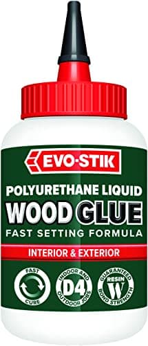 Image of EVO-STIK Polyurethane Liquid Wood Glue, Water Resistant, Extra Strong, Fast Setting, Suitable For All Wood Types, 500ml