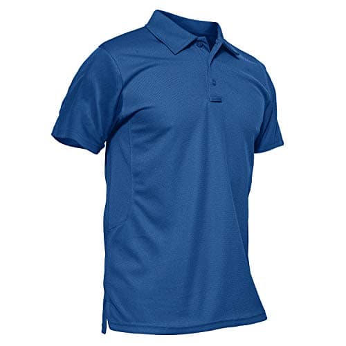 Image of KEFITEVD Polyester Polo Shirts for Men Moisture Wicking T Shirt Quick Dry Golf Tops Short Sleeve,Royal Blue,3XL