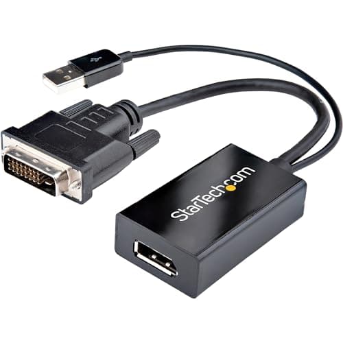 Image of StarTech.com Black DVI to DisplayPort Adapter with USB Power