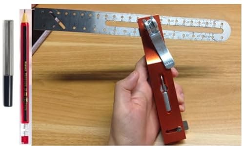 Image of Angle bevel, Preciva 240 mm Adjustable bevel made of aluminium alloy Multifunctional Carpenter's angle with measuring scale (cm & in) with scriber