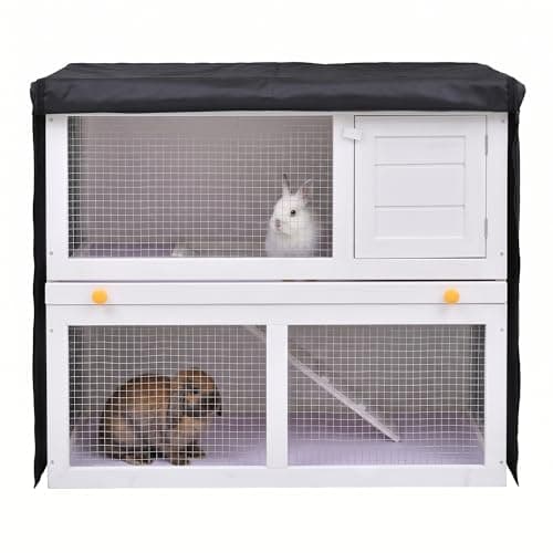 Image of 122 x 50 x 105 cm Rabbit Hutch Cover, Waterproof, Sturdy and Durable, for Rabbit Protection and Other Small Pet Cages