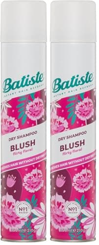 Image of Batiste Dry Shampoo in Blush 350ml, Floral & flirty Fragrance, No Rinse Spray to Refresh Hair in Between Washes (Pack of 2)