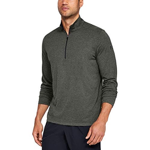 Image of Under Armour Men's Threadborne 1/2 Zip, Artillery Green Full (357)/Black, Small